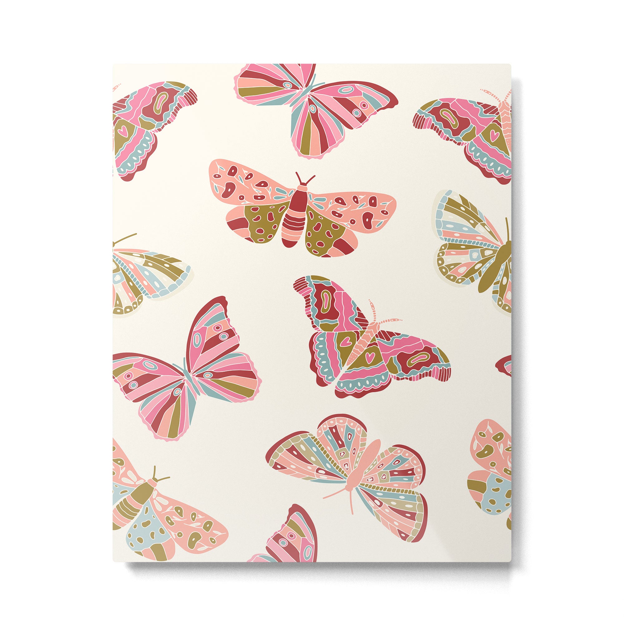 Vintage Butterflies - pattern Metal Print Gallery Image 6