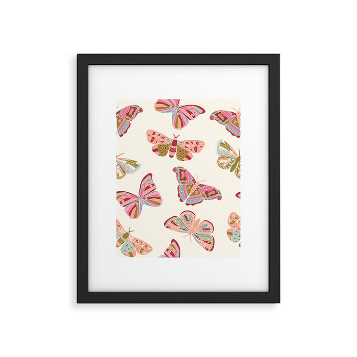 Vintage Butterflies - pattern Framed Art Print Gallery Image 1