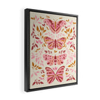Vintage Butterflies Pink  Framed Canvas Print Gallery Image 2