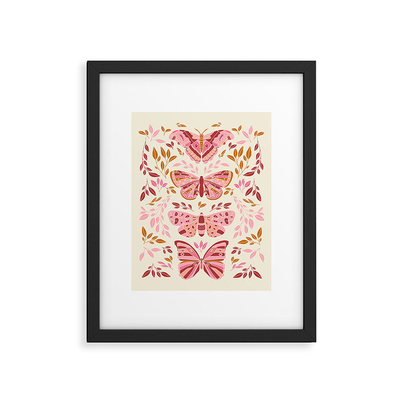 Vintage Butterflies Pink  Framed Art Print Gallery Image 5