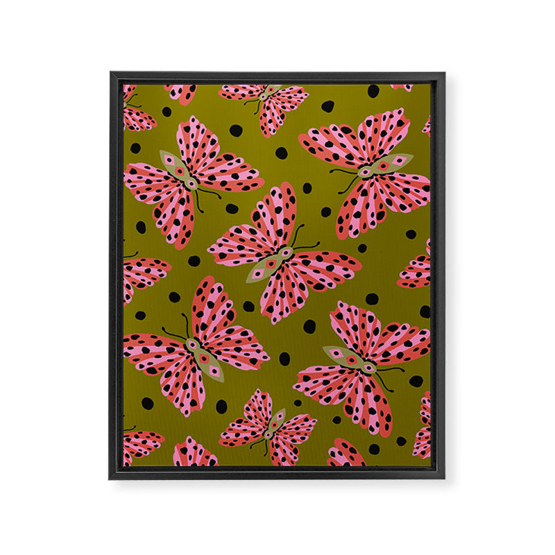 Vintage Butterfly Framed Canvas Print Gallery Image 8