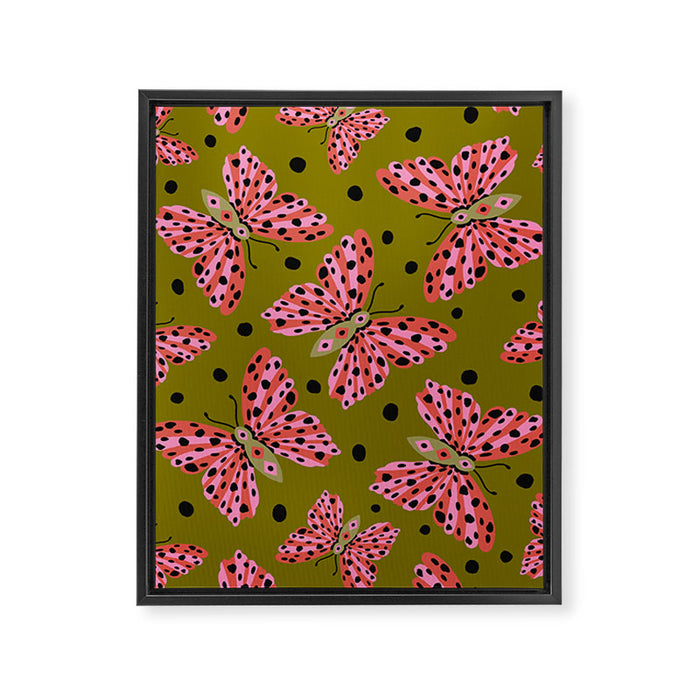 Vintage Butterfly Framed Canvas Print Gallery Image 1