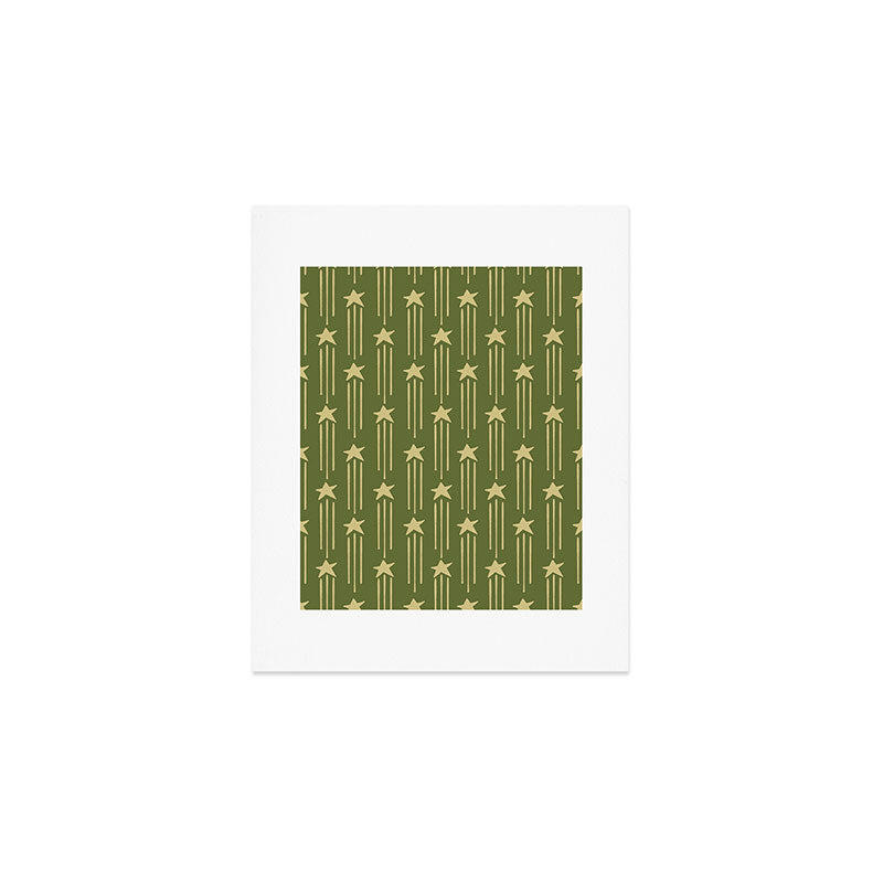 Vintage Christmas Stars Art Print Gallery Image 1