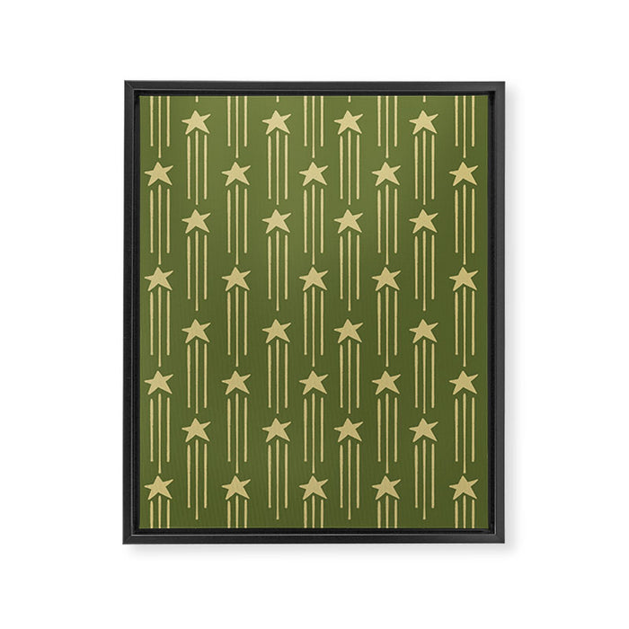 Vintage Christmas Stars Framed Canvas Print Gallery Image 1