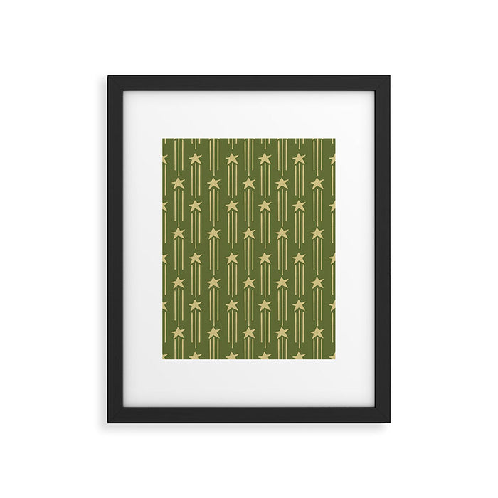Vintage Christmas Stars Framed Art Print Gallery Image 1