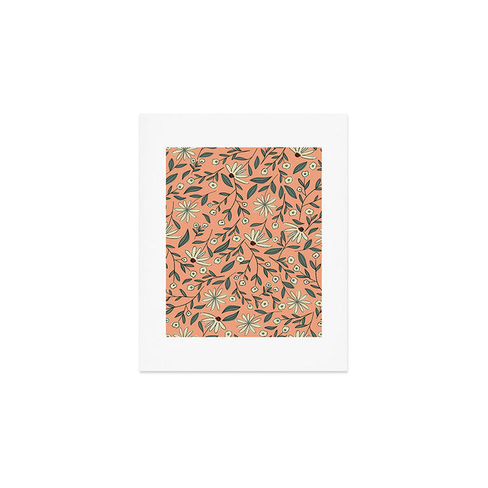 Vintage Floral Neutral - Peach Art Print Gallery Image 1
