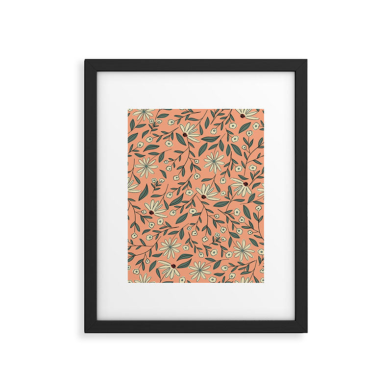 Vintage Floral Neutral - Peach Framed Art Print Gallery Image 6