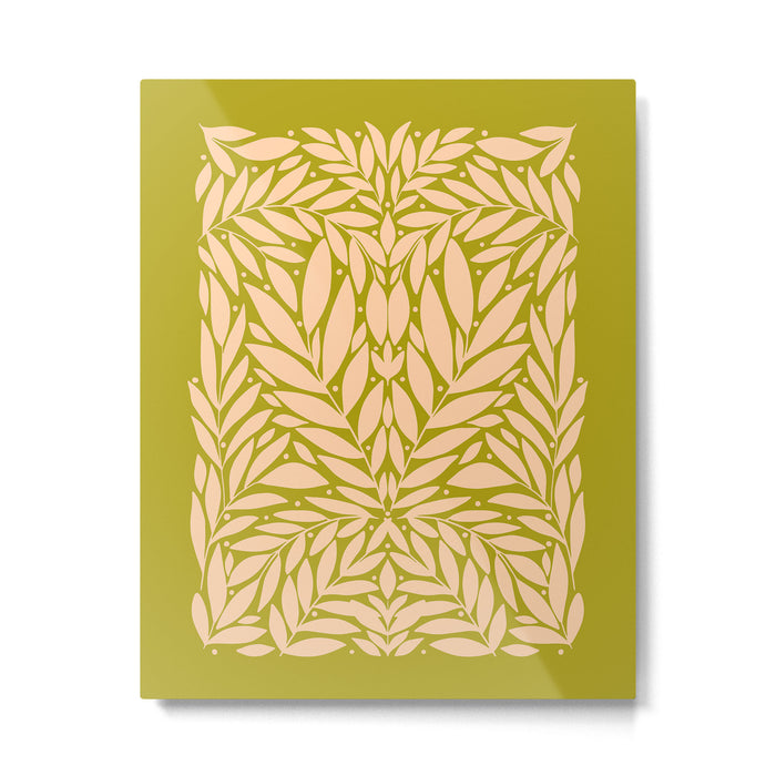 Vintage Leaves  Metal Print Gallery Image 1