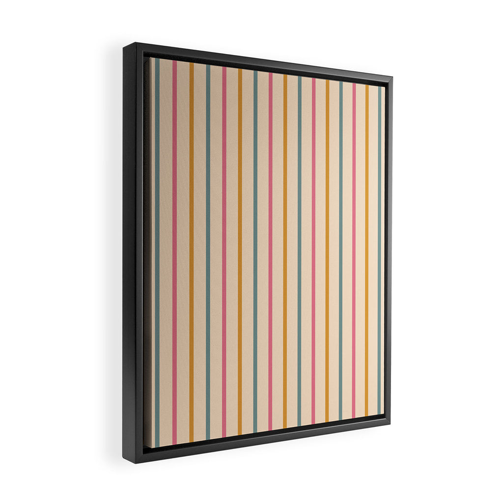 Vintage Stripes  Framed Canvas Print Gallery Image 2