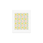 Whimsical Flora - White, Light green, Light Pink, Yellow  Art Print Gallery Image 1