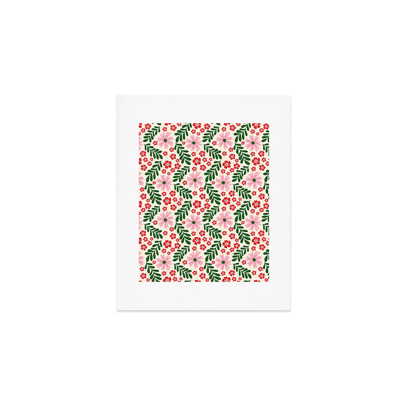 Whimsical Floral- Christmas vibes Art Print Gallery Image 1