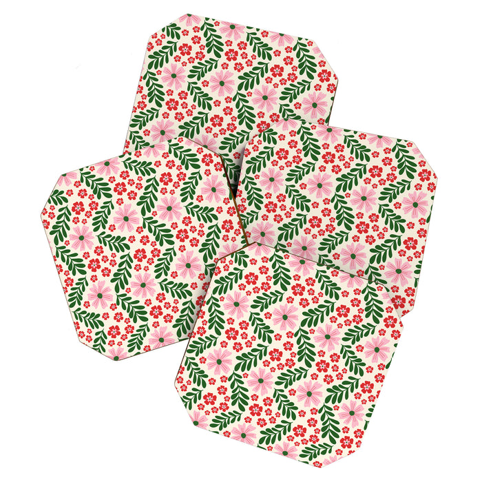 Whimsical Floral- Christmas vibes Coaster Gallery Image 1