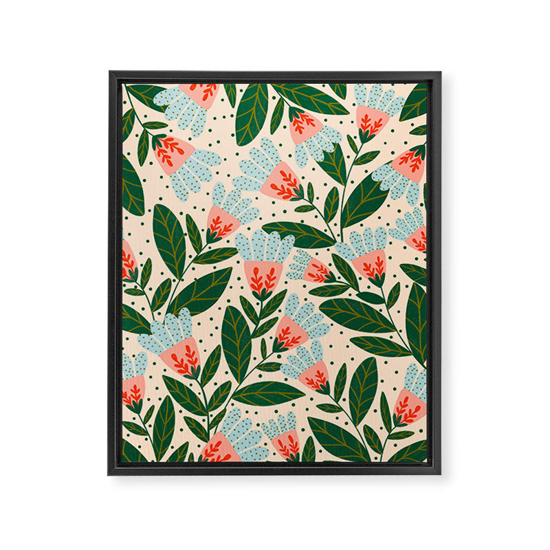 Whimsical Spring Floral  Framed Canvas Print Gallery Image 6
