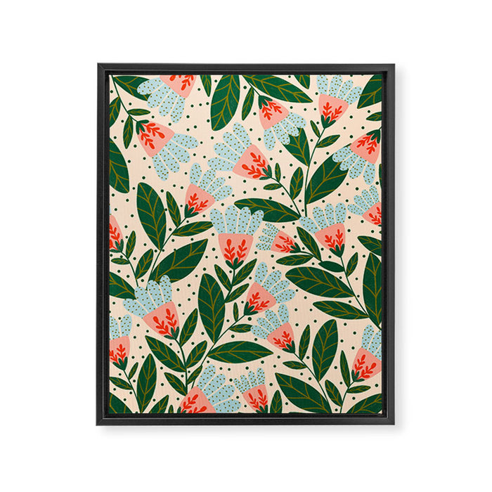 Whimsical Spring Floral  Framed Canvas Print Gallery Image 1