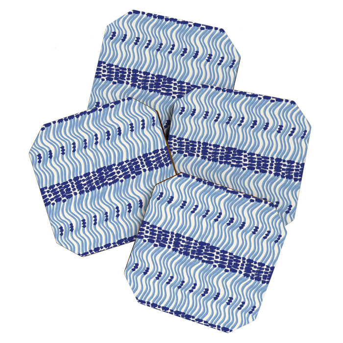 Wiggle Lines - Blue Color Coaster Gallery Image 1