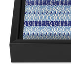 Wiggle Lines - Blue Color Framed Canvas Print Gallery Image 3