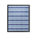 Wiggle Lines - Blue Color Framed Canvas Print Gallery Image 8
