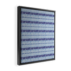 Wiggle Lines - Blue Color Framed Canvas Print Gallery Image 2