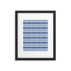 Wiggle Lines - Blue Color Framed Art Print Gallery Image 6