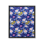 Wild Floral - Blue, Pink and Yellow Framed Canvas Print Gallery Image 8