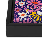 Wild Floral - Red, Blue and Pink Framed Canvas Print Gallery Image 3