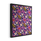 Wild Floral - Red, Blue and Pink Framed Canvas Print Gallery Image 2