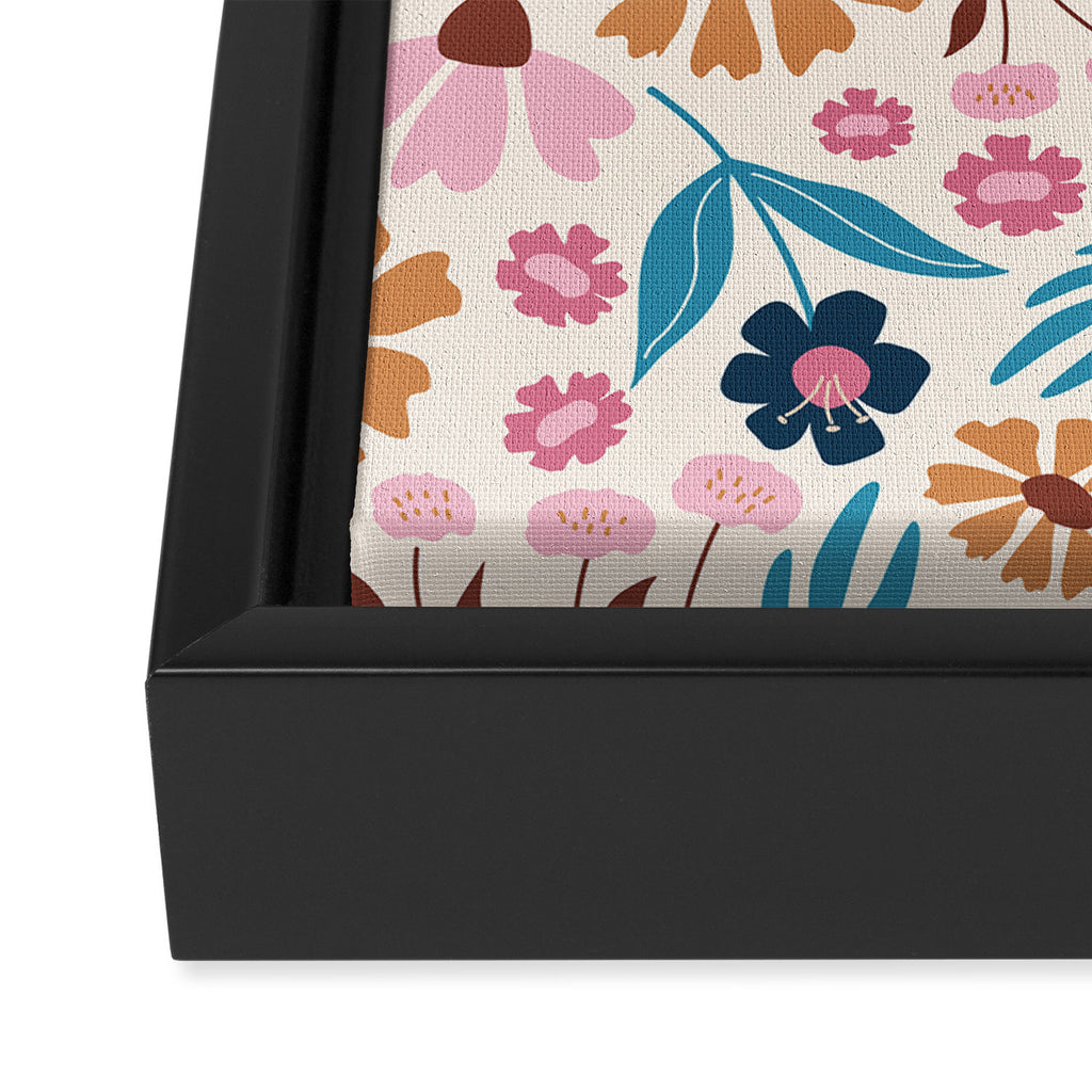 Wild Flowers - Bohemian  Framed Canvas Print Gallery Image 3