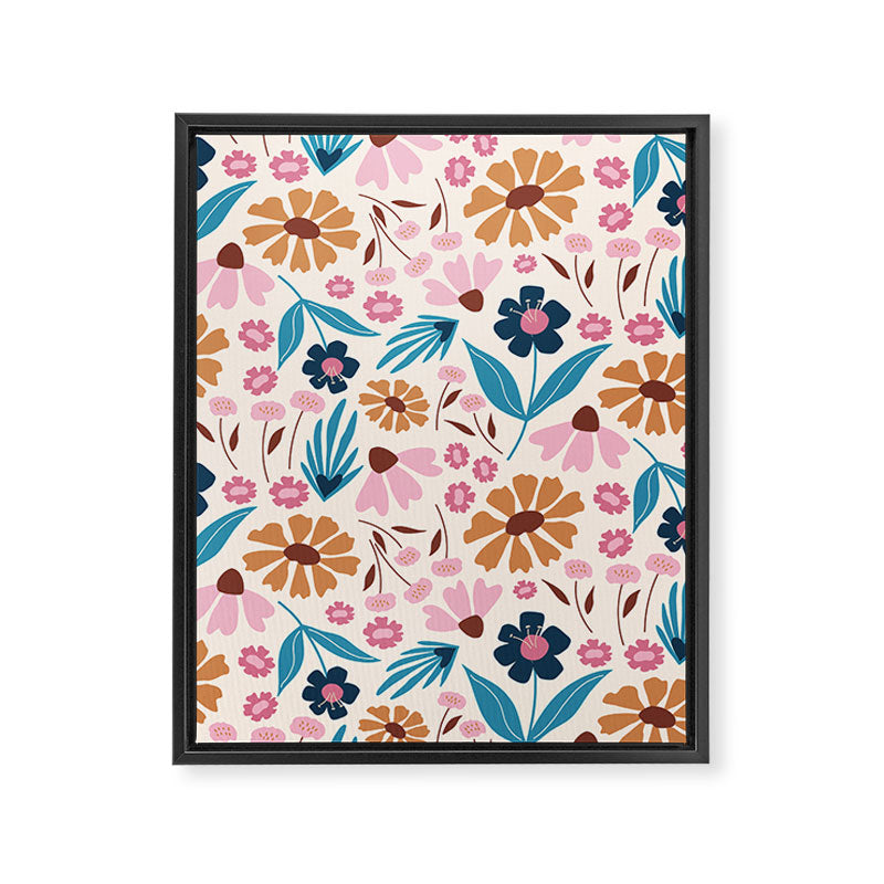 Wild Flowers - Bohemian  Framed Canvas Print Gallery Image 8
