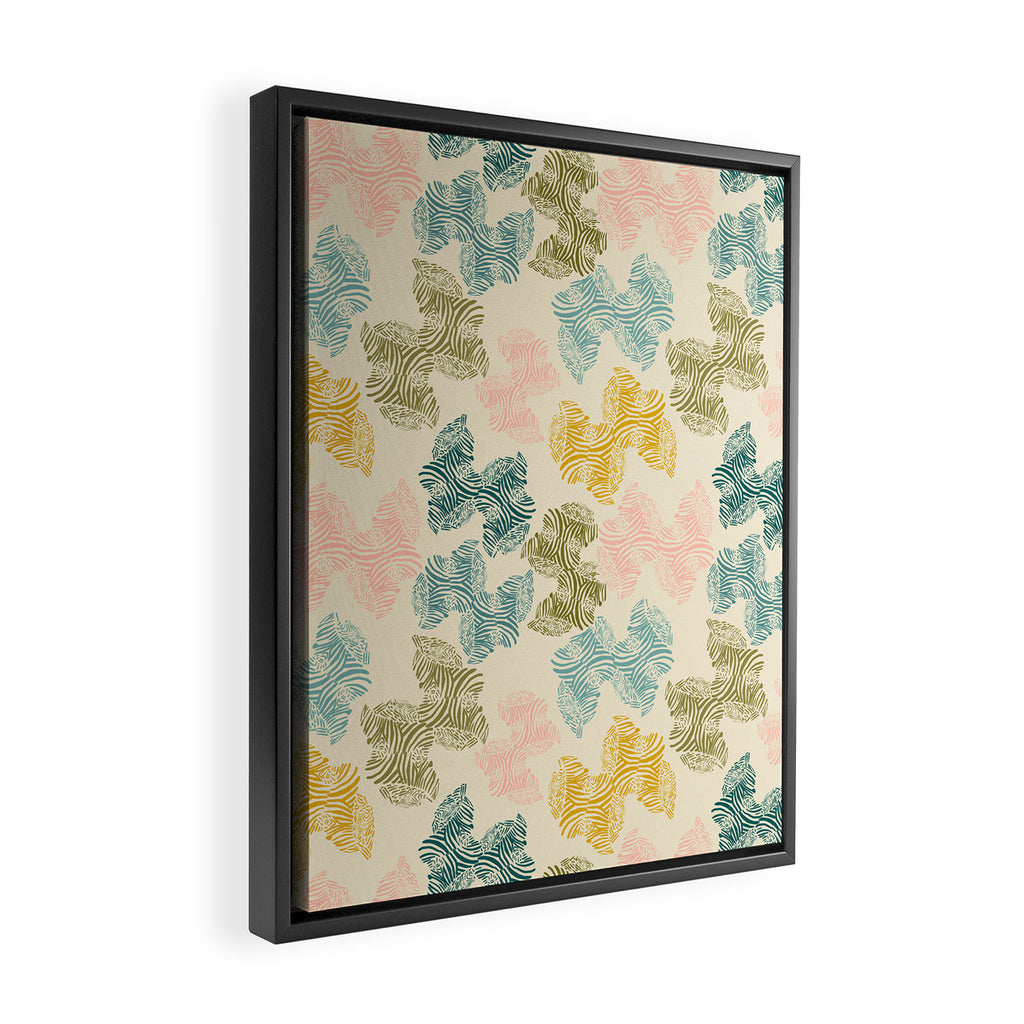 Wild Zebra Framed Canvas Print Gallery Image 2