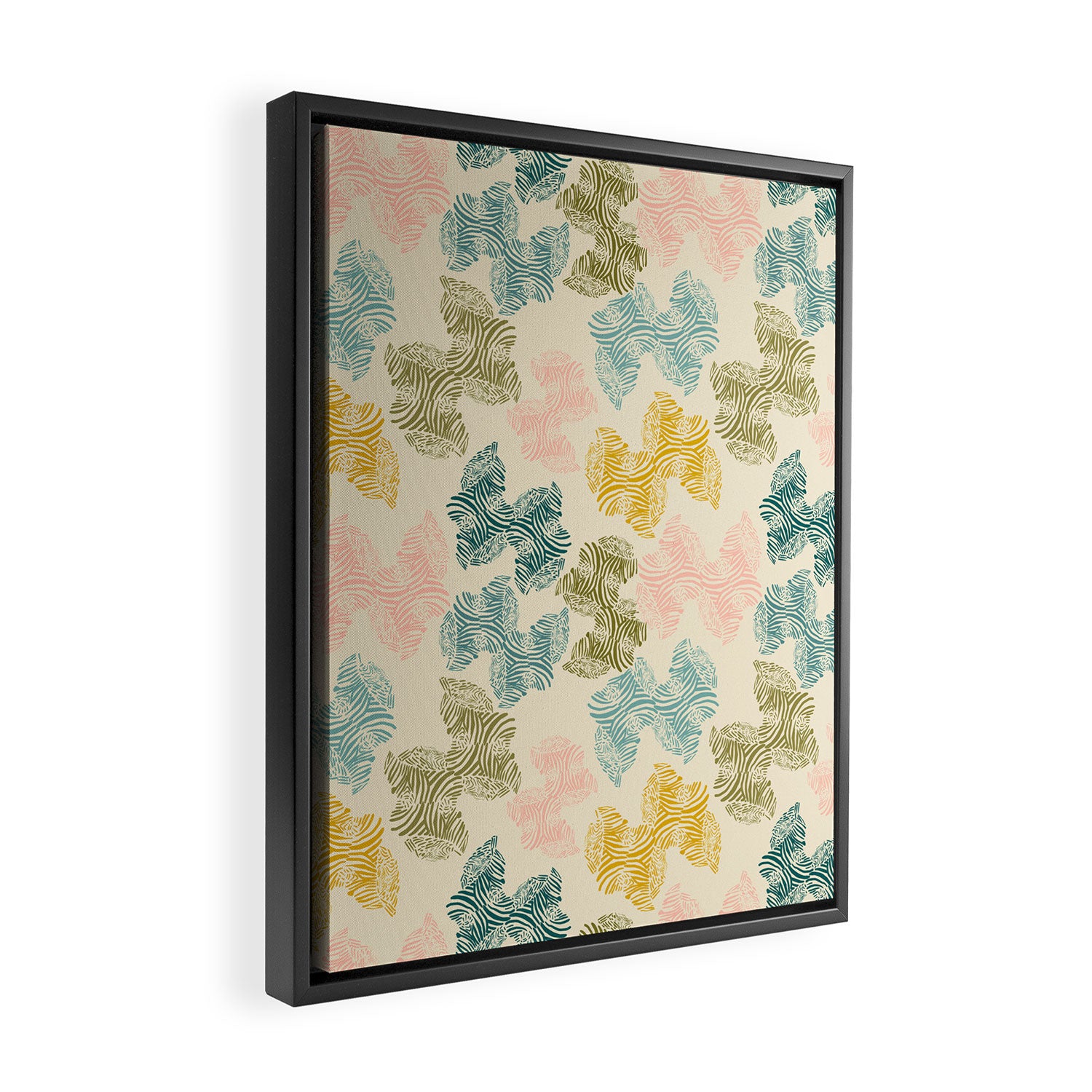 Wild Zebra Framed Canvas Print Gallery Image 2