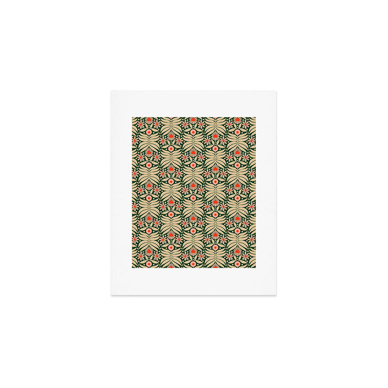 Winter Floral - Christmas pattern Art Print Gallery Image 1