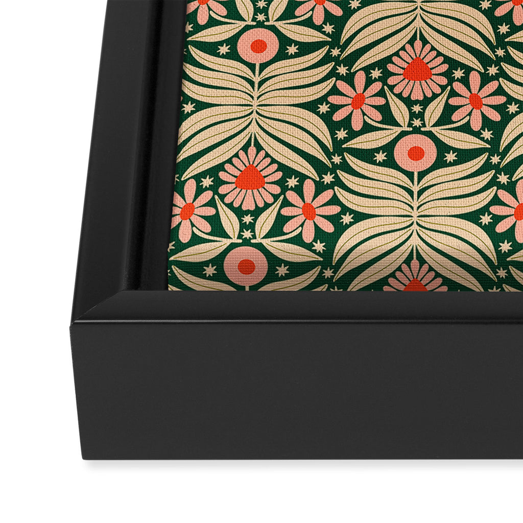 Winter Floral - Christmas pattern Framed Canvas Print Gallery Image 3