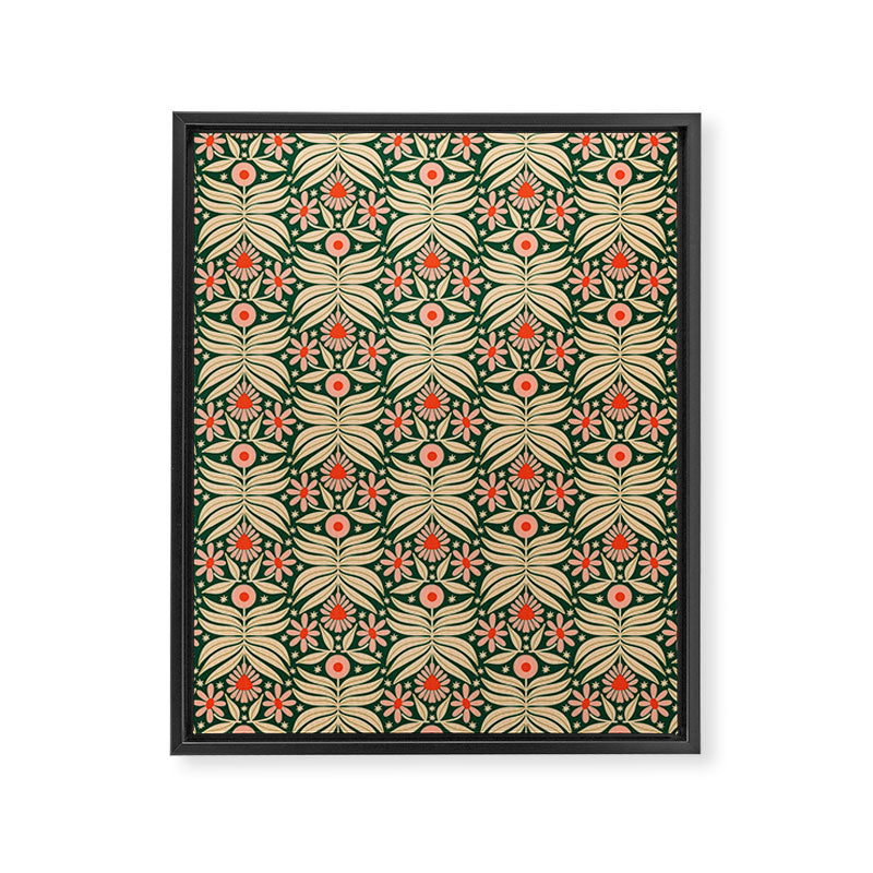 Winter Floral - Christmas pattern Framed Canvas Print Gallery Image 6