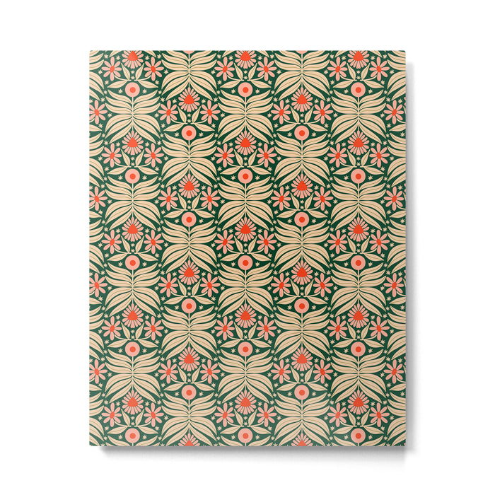 Winter Floral - Christmas pattern Metal Print Gallery Image 1
