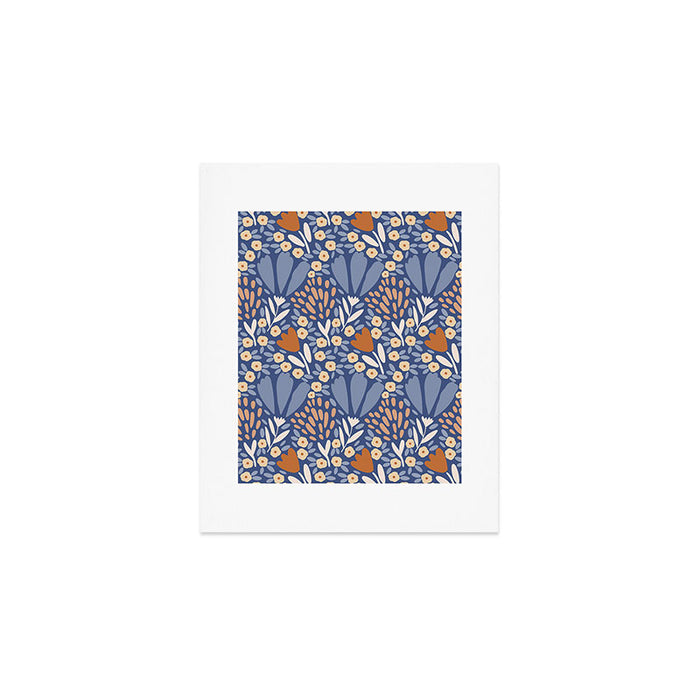 Winter Flower Field - Muted Colors Art Print Gallery Image 1