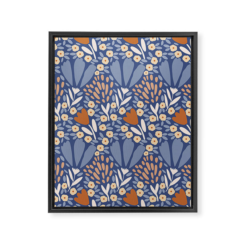 Winter Flower Field - Muted Colors Framed Canvas Print Gallery Image 6