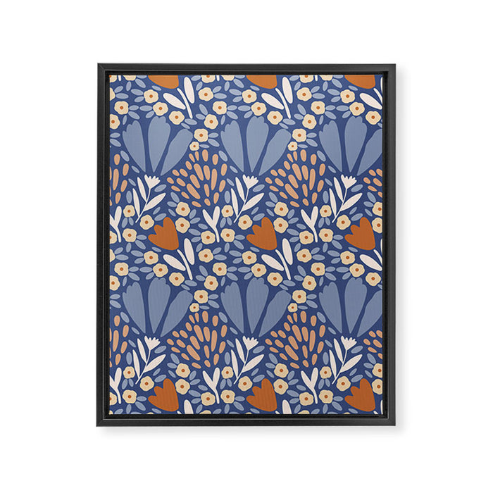 Winter Flower Field - Muted Colors Framed Canvas Print Gallery Image 1