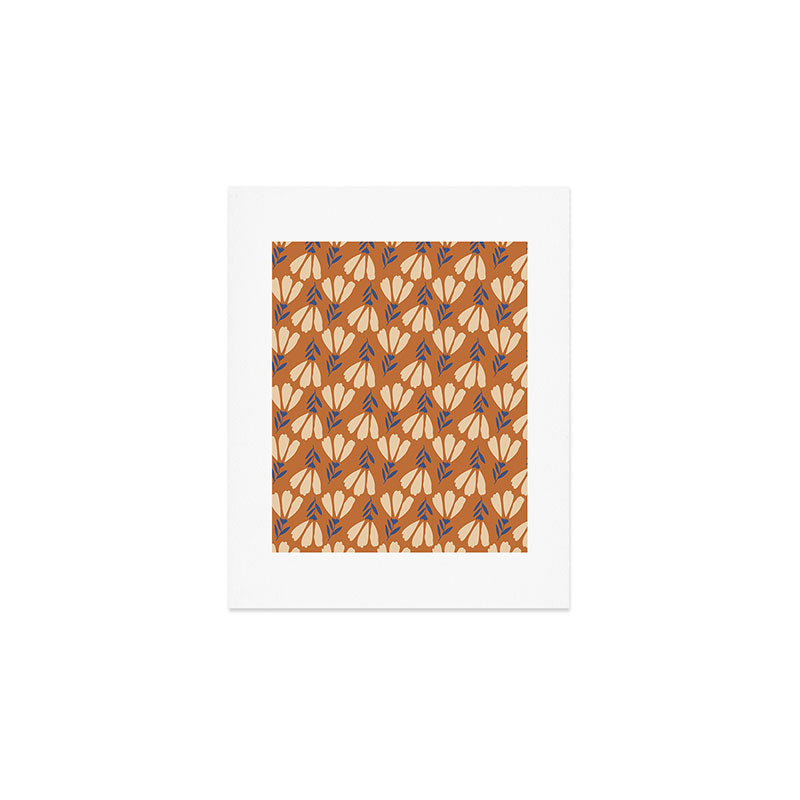 Winter Flower Pattern Art Print Gallery Image 1