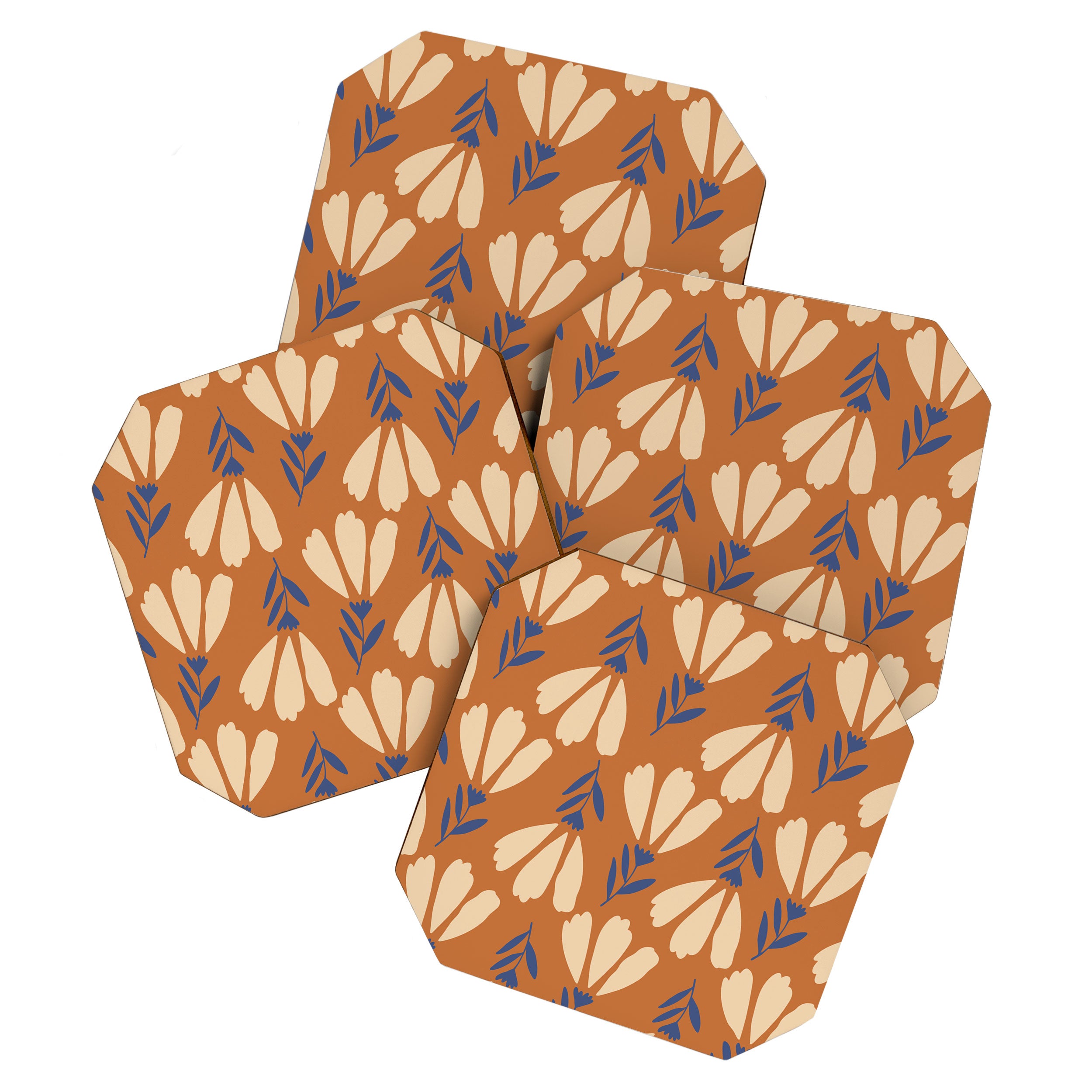 Winter Flower Pattern Coaster Gallery Image 1
