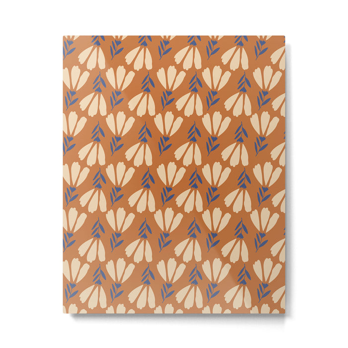 Winter Flower Pattern Metal Print Gallery Image 1