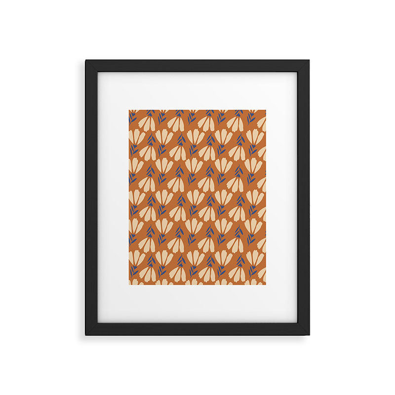 Winter Flower Pattern Framed Art Print Gallery Image 5