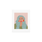 Woman Portrait- Clementines Earrings  Art Print Gallery Image 1
