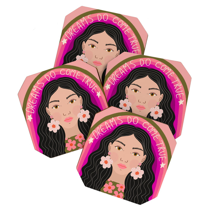Woman Portrait - Dreams do come true  Coaster Gallery Image 1