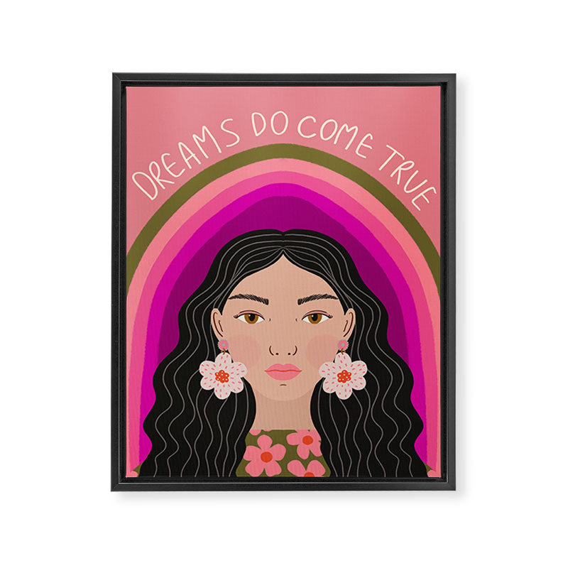 Woman Portrait - Dreams do come true  Framed Canvas Print Gallery Image 8
