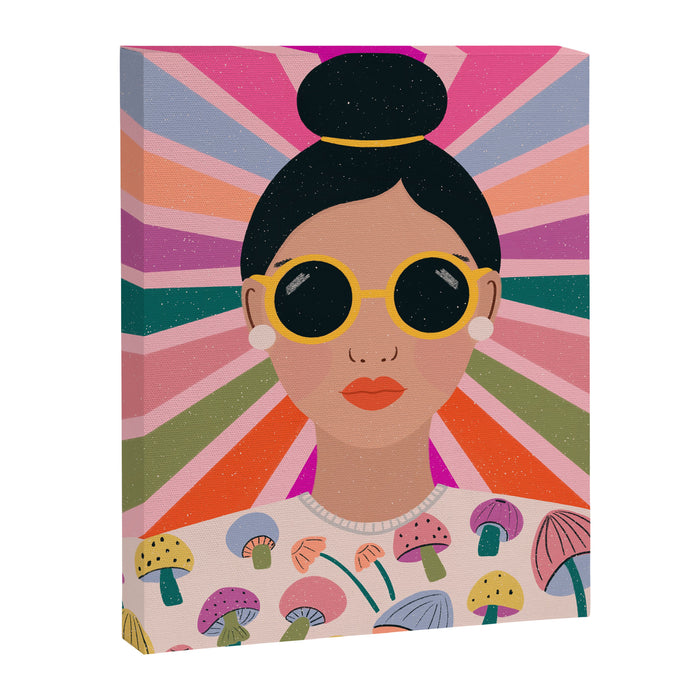 Woman Portrait -Retro Fun Canvas Print Gallery Image 1
