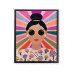 Woman Portrait -Retro Fun Framed Canvas Print Gallery Image 8