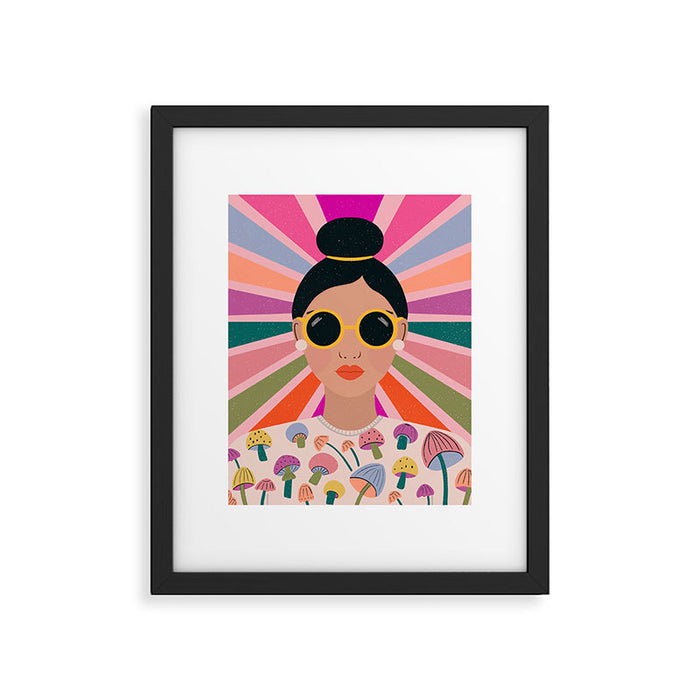 Woman Portrait -Retro Fun Framed Art Print Gallery Image 1