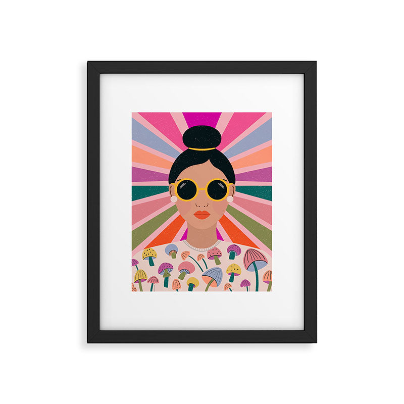 Woman Portrait -Retro Fun Framed Art Print Gallery Image 6