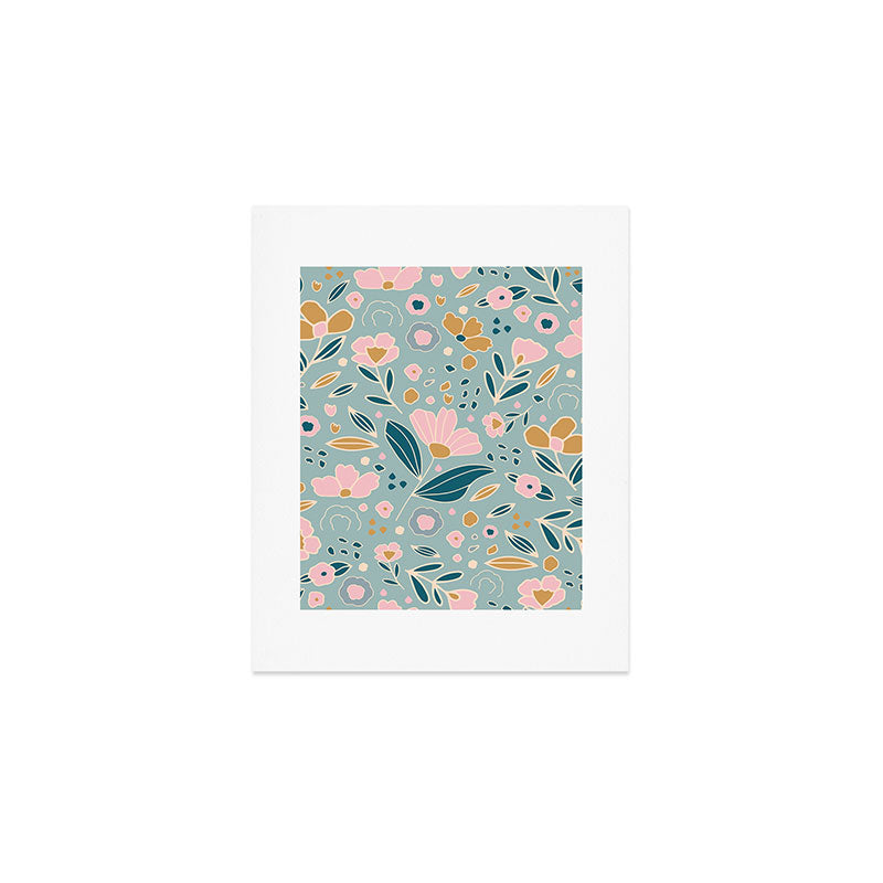 Woodland wildflowers  Art Print Gallery Image 1