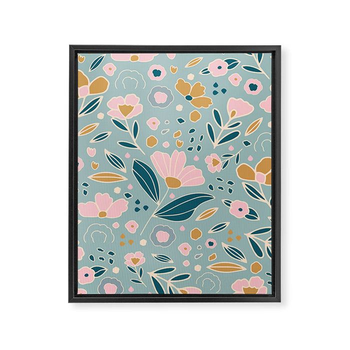 Woodland wildflowers  Framed Canvas Print Gallery Image 1